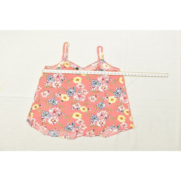 Torrid Pink Floral Print V-Neck Cami Top Plus Size 1 Sleevless Floral - Picture 3 of 8